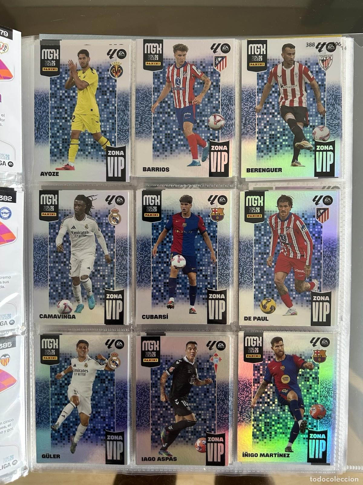 Cromos de f&uacute;tbol: Set Completo 18 Cards Zona VIP &ndash; Megacracks LaLiga 2025-26 Panini