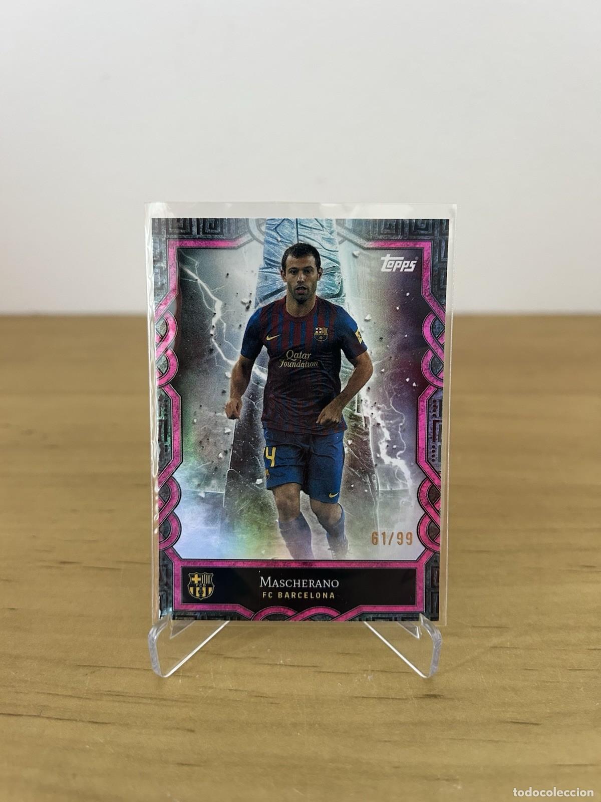 Football Stickers: Javier Mascherano Monolith n&ordm;MO-2 /99 &ndash; Topps Team Set FC Barcelona 2024-25