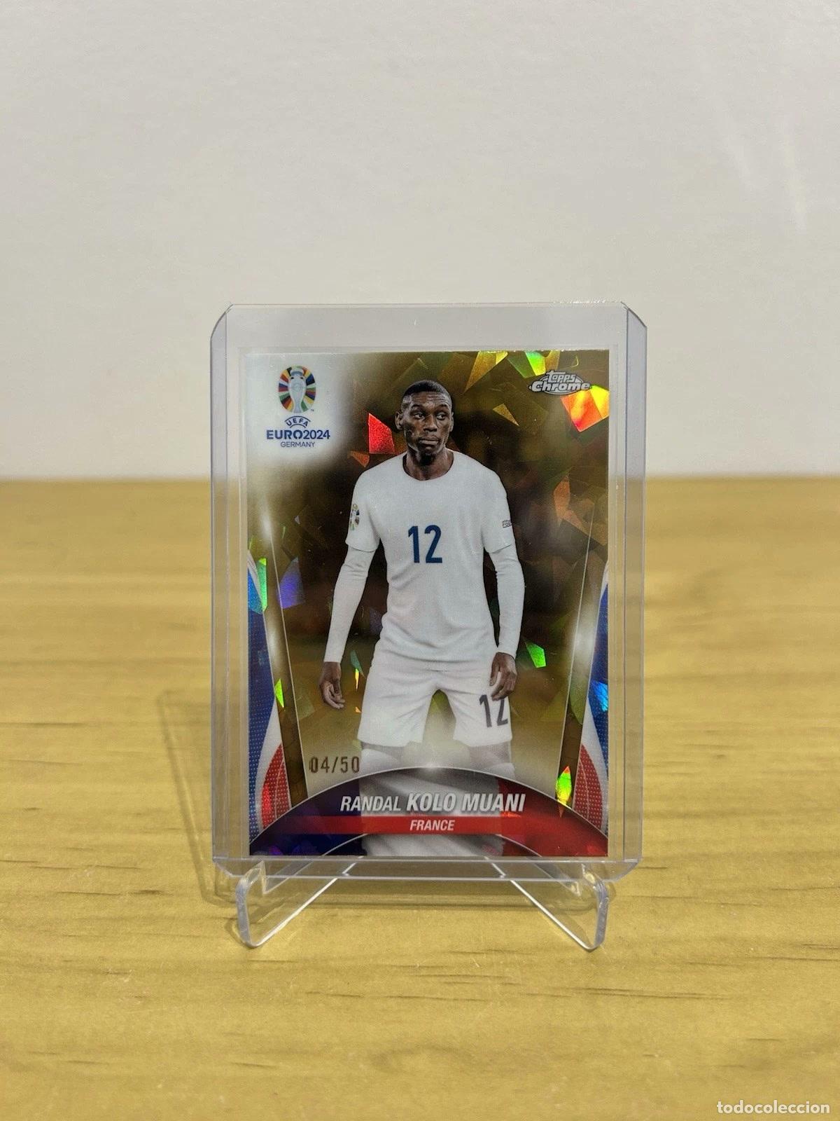 Cromos de f&uacute;tbol: Randal Kolo Muani Sapphire /50 &ndash; Topps Chrome UEFA Euro 2024 Francia