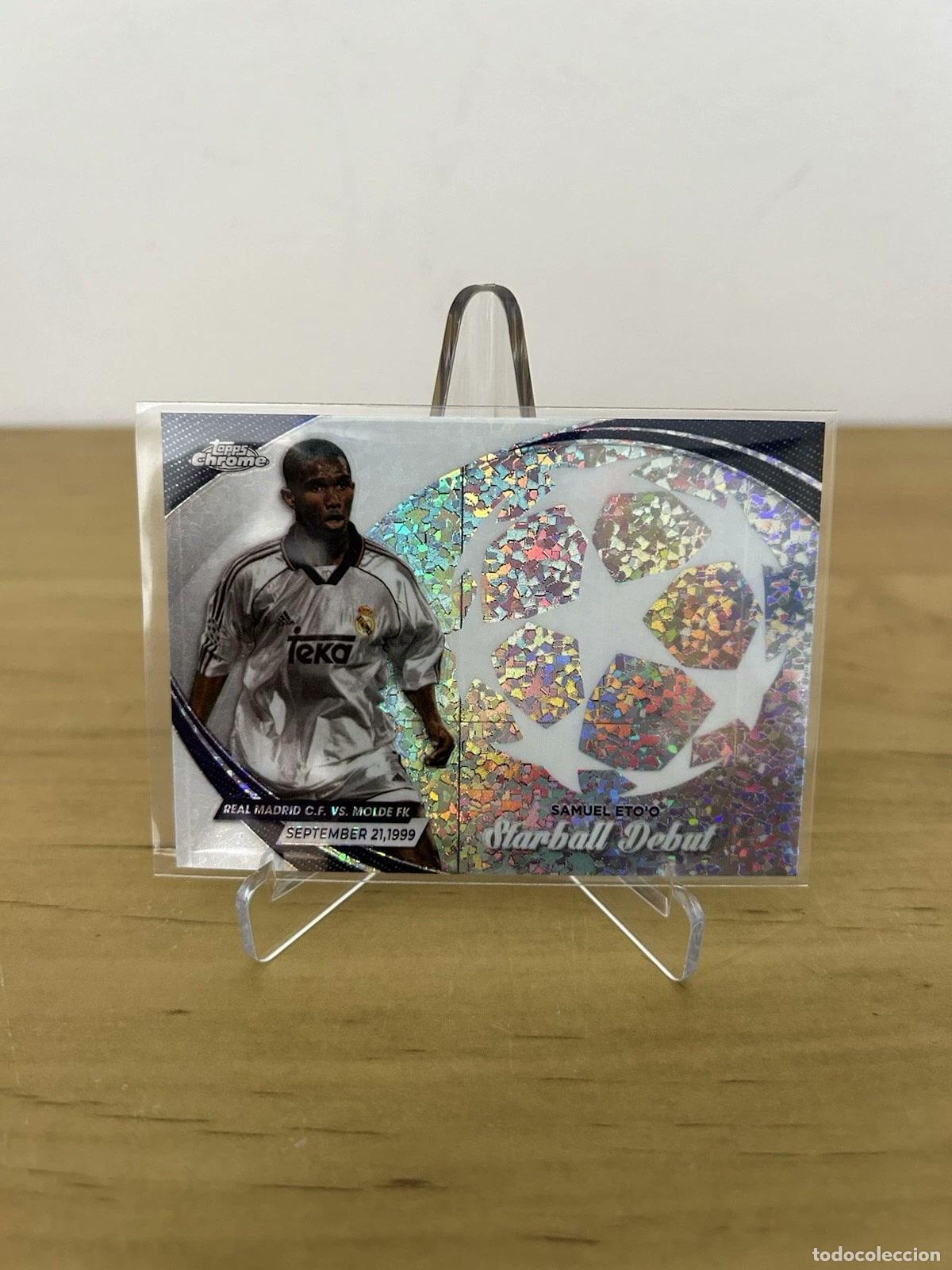 Cromos de Futebol: Samuel Eto&rsquo;o Starball Debut &ndash; Topps Chrome Hobby UEFA 2023-24
