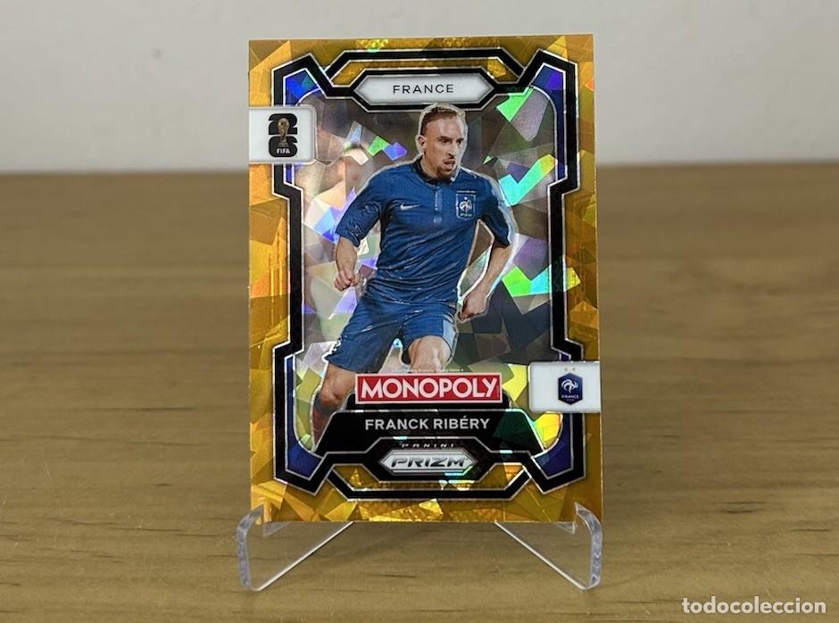Cromos de f&uacute;tbol: Franck Rib&eacute;ry Gold Cracked Ice &ndash; Panini Prizm Monopoly FIFA World Cup 2026