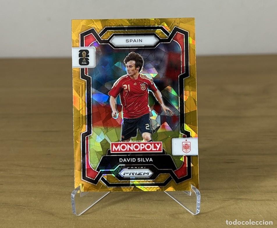 Cromos de f&uacute;tbol: David Silva Gold Cracked Ice &ndash; Panini Prizm Monopoly FIFA World Cup 2026
