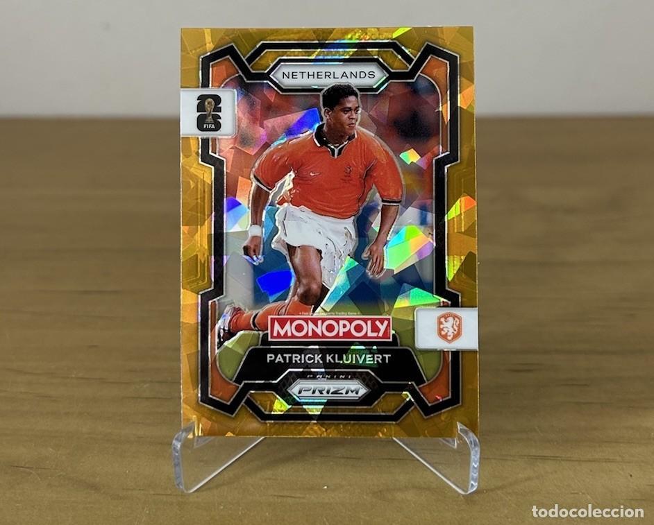 Cromos de f&uacute;tbol: Patrick Kluivert Gold Cracked Ice &ndash; Panini Prizm Monopoly FIFA World Cup 2026