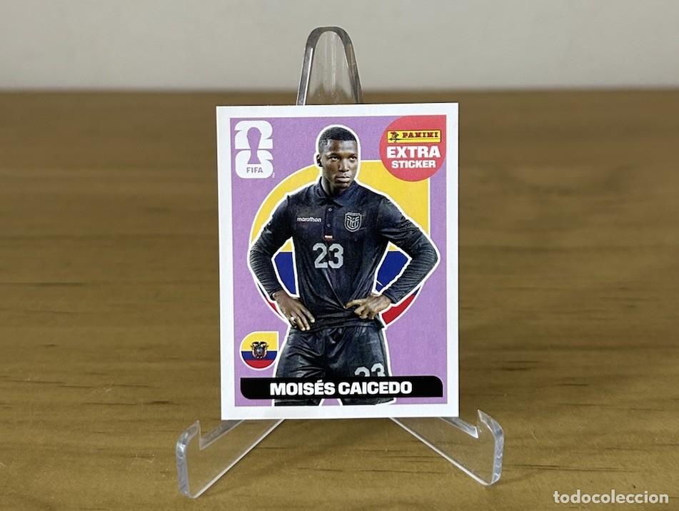 Cromos de f&uacute;tbol: Mois&eacute;s Caicedo Extra Sticker Rosa &ndash; Panini FIFA World Cup 2026