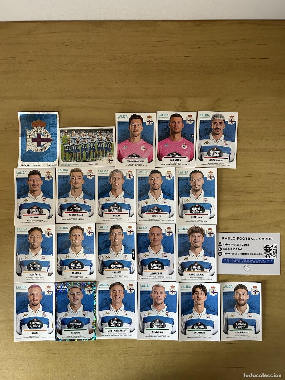 Cromos de f&uacute;tbol: Deportivo de La Coru&ntilde;a Equipo Completo 21 Stickers &ndash; Liga Hypermotion 2025-26
