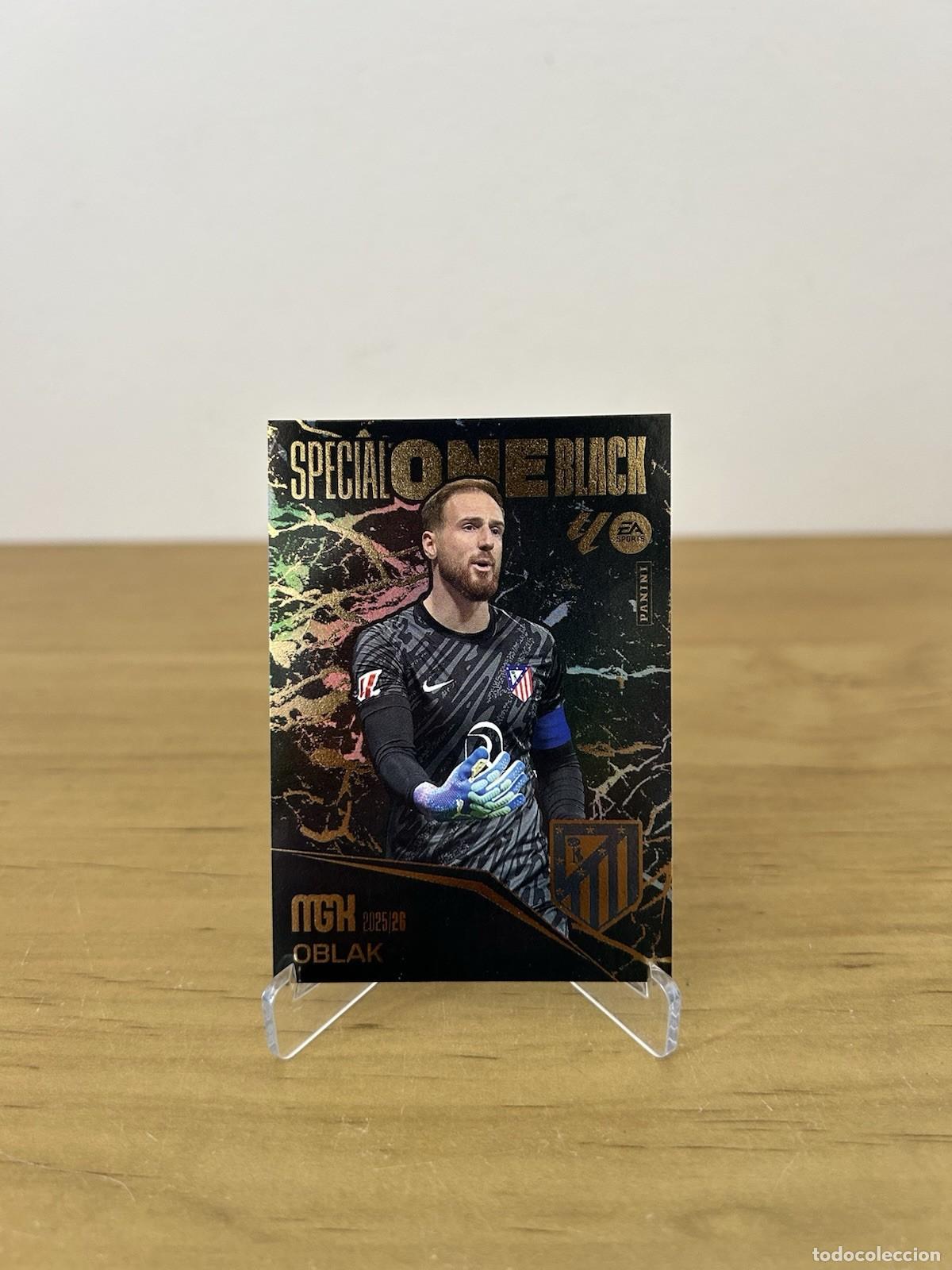 Cromos de f&uacute;tbol: Jan Oblak Special One Black &ndash; Megacracks LaLiga 2025-26 Atl&eacute;tico de Madrid
