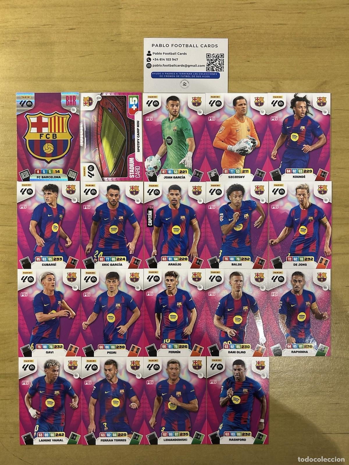 Cromos de f&uacute;tbol: FC Barcelona Equipo Completo 19 Cards &ndash; Adrenalyn XL LaLiga 2025-26 Panini