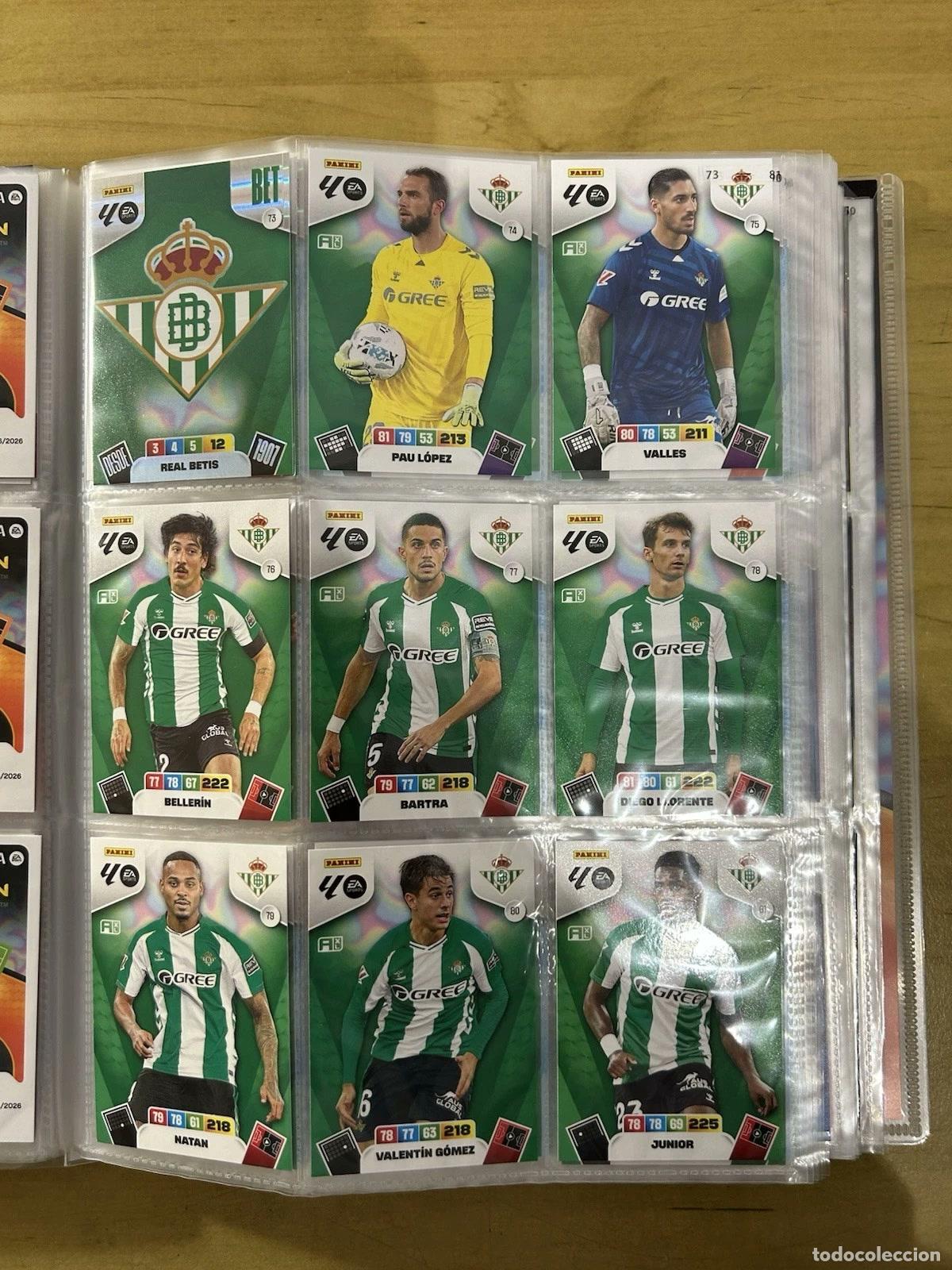 Cromos de f&uacute;tbol: Real Betis Equipo Completo 19 Cards &ndash; Adrenalyn XL LaLiga 2025-26 Panini