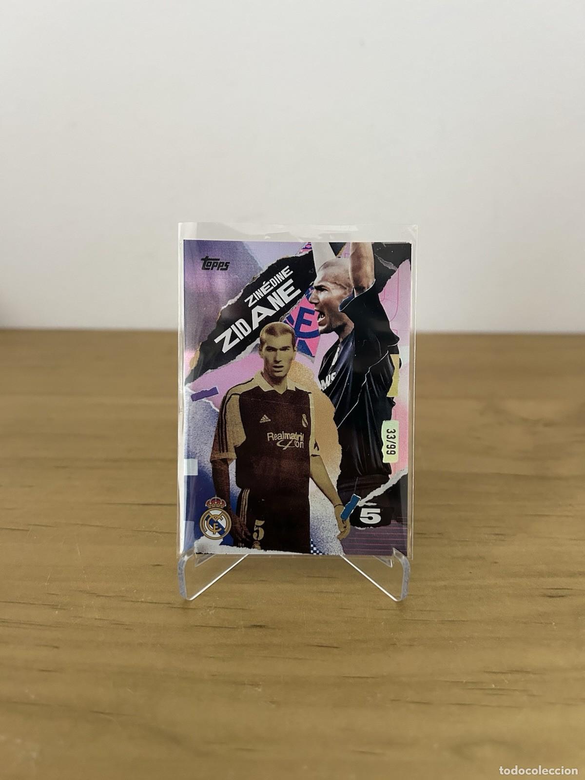 Cromos de f&uacute;tbol: Zinedine Zidane First Goal n&ordm;37 /99 &ndash; Topps Team Set Real Madrid 2025