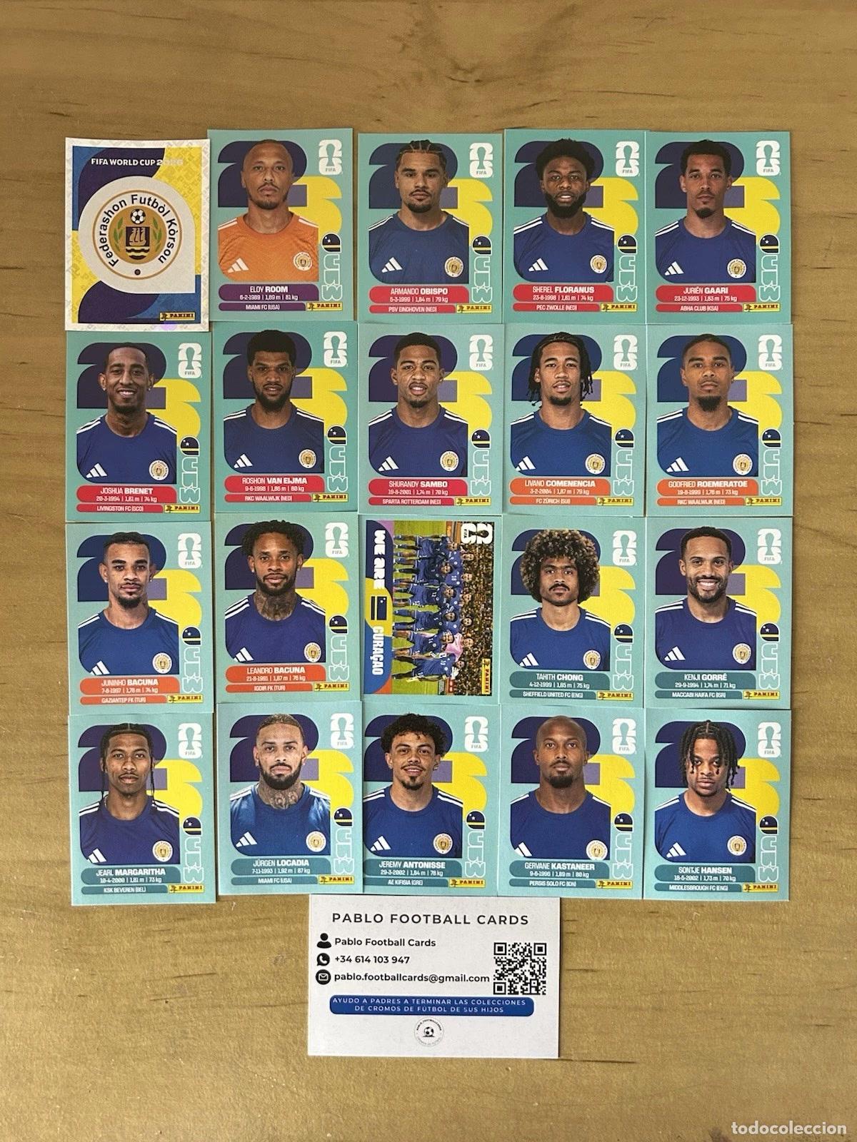 Cromos de f&uacute;tbol: Selecci&oacute;n Cura&ccedil;ao Completa &ndash; 20 Stickers Panini FIFA World Cup 2026