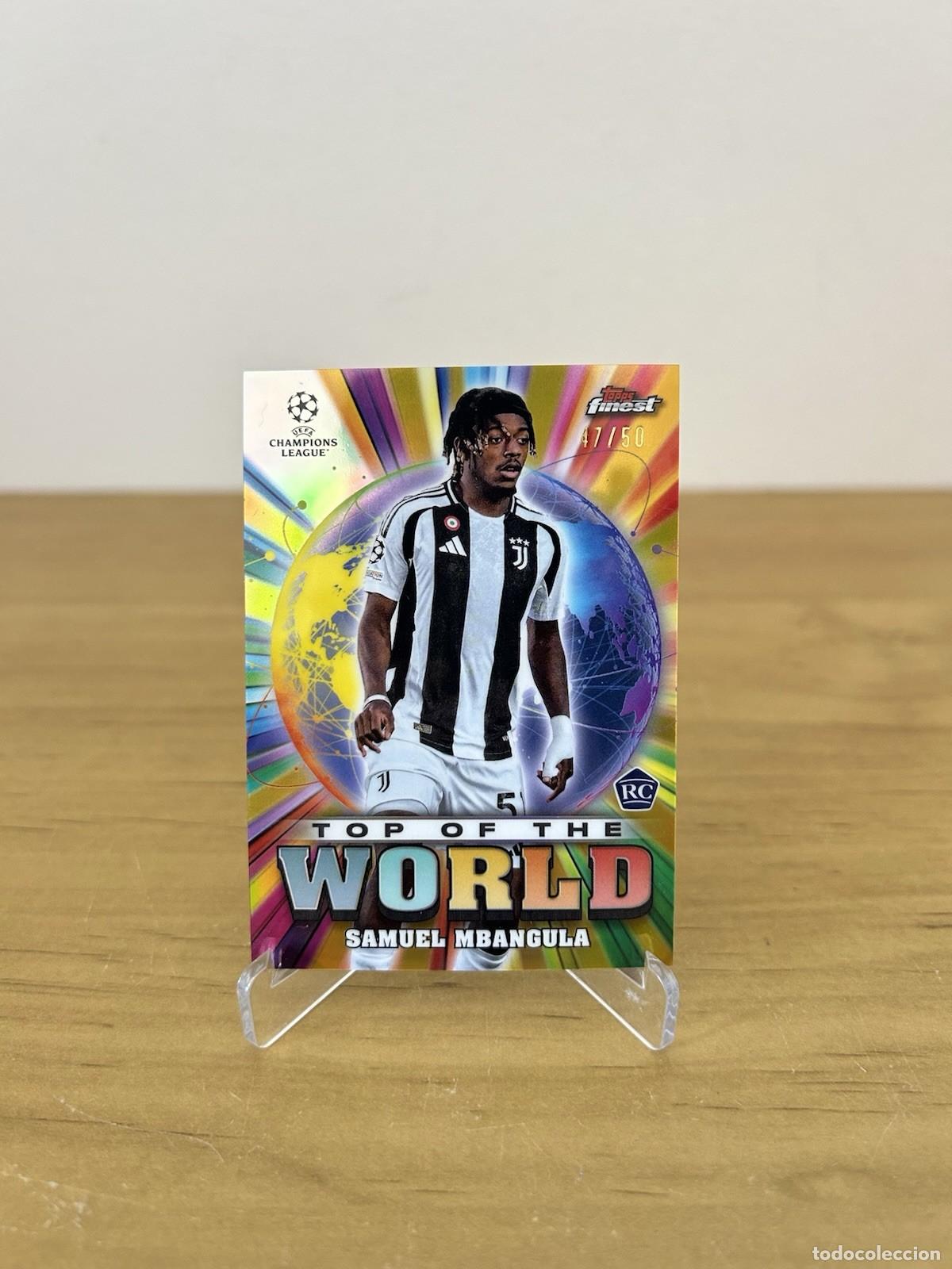 Cromos de f&uacute;tbol: Samuel Mbangula Top Of The World Rookie /50 &ndash; Topps Finest UCC 2024-25