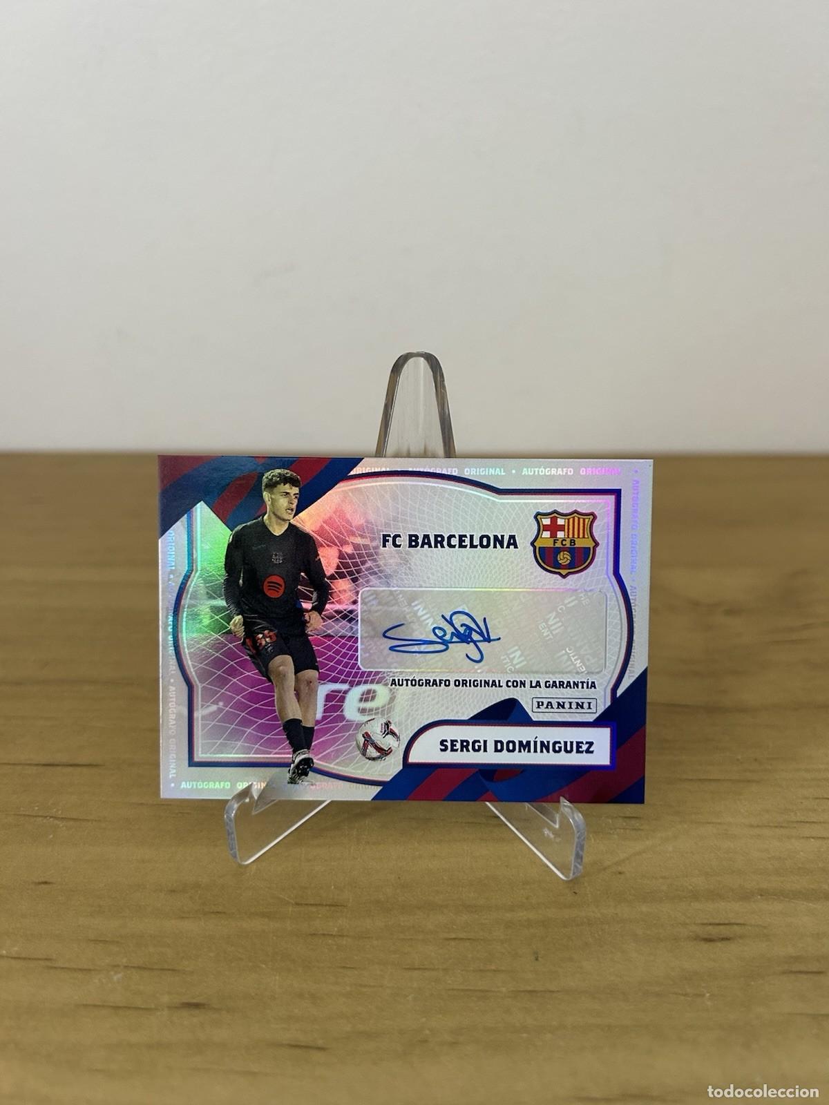 Cromos de f&uacute;tbol: Sergi Dom&iacute;nguez Aut&oacute;grafo Rookie &ndash; Panini Club FC Barcelona 2024-25