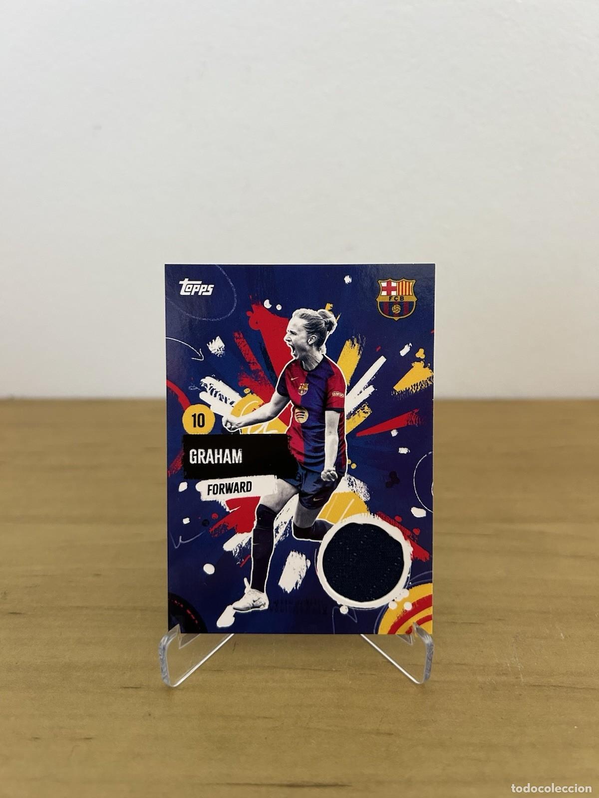 Cromos de f&uacute;tbol: Graham Match-Worn Relic &ndash; Bar&ccedil;a Rumba Topps Team Set Barcelona 2024-25