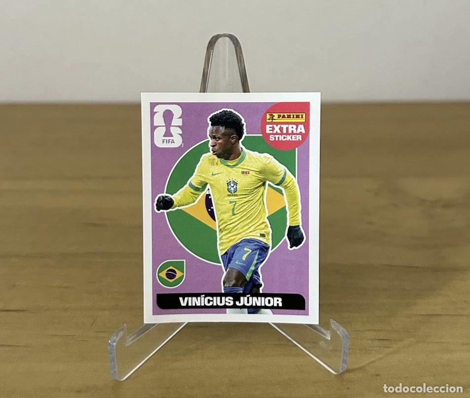 Cromos de f&uacute;tbol: Vinicius Jr Extra Sticker Rosa &ndash; Panini FIFA World Cup 2026