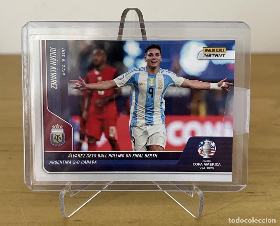 Cromos de f&uacute;tbol: Juli&aacute;n &Aacute;lvarez n&ordm;38 /159 &ndash; Panini Instant Copa Am&eacute;rica 2024 Argentina