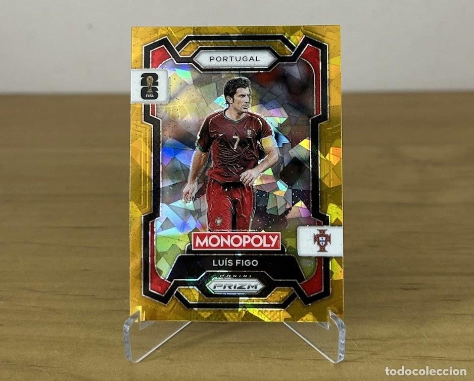Fu&szlig;ball-Sticker: Lu&iacute;s Figo Gold Cracked Ice &ndash; Panini Prizm Monopoly FIFA World Cup 2026