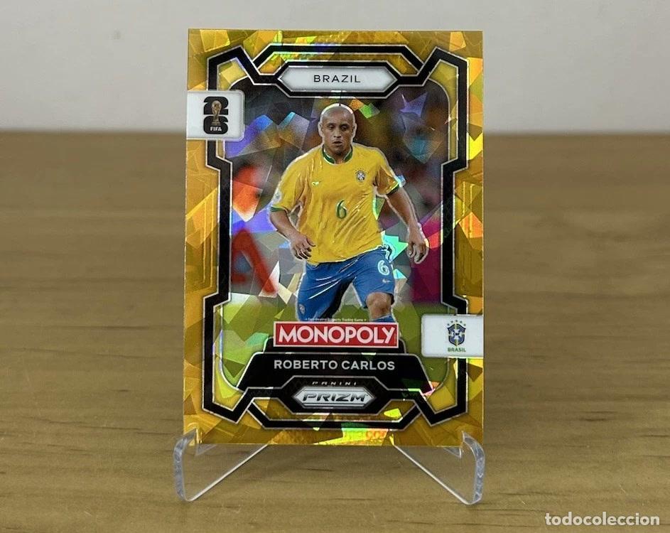 Fu&szlig;ball-Sticker: Roberto Carlos Gold Cracked Ice &ndash; Panini Prizm Monopoly FIFA World Cup 2026