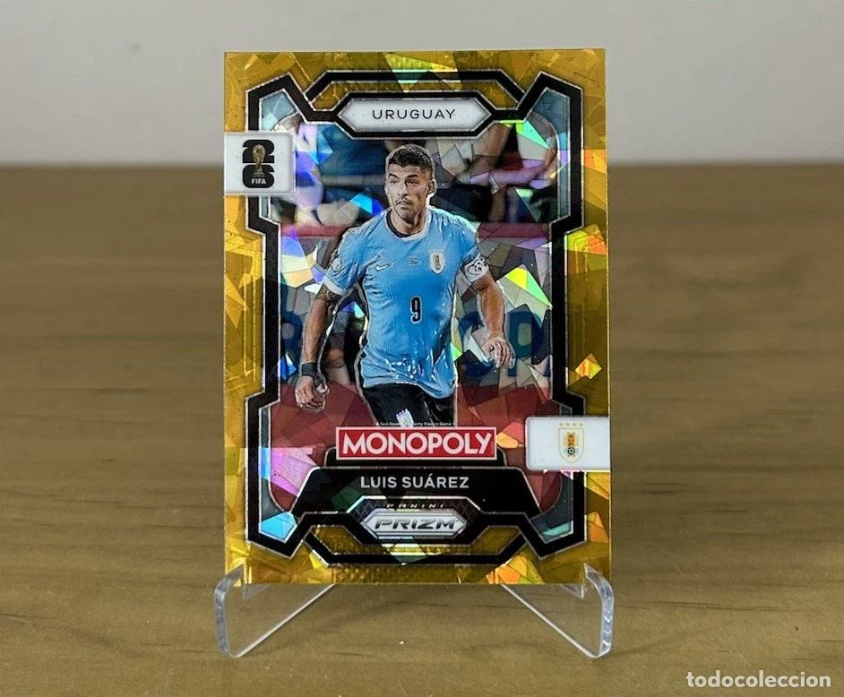 Fu&szlig;ball-Sticker: Luis Su&aacute;rez Gold Cracked Ice &ndash; Panini Prizm Monopoly FIFA World Cup 2026