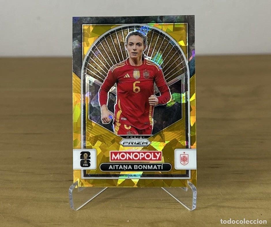 Cromos de Futebol: Aitana Bonmat&iacute; Gold Cracked Ice &ndash; Panini Prizm Monopoly FIFA World Cup 2026