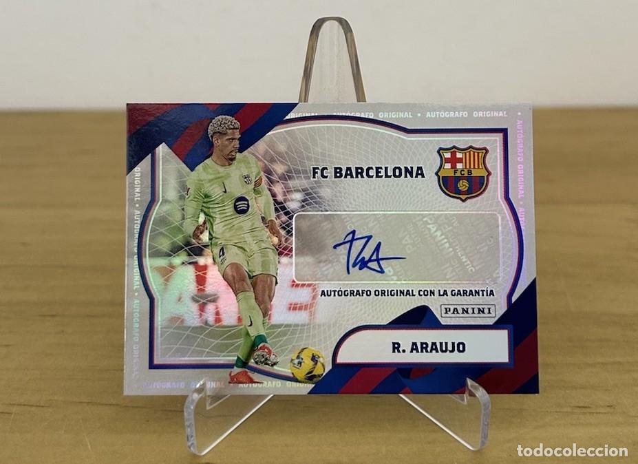 Cromos de f&uacute;tbol: Ronald Ara&uacute;jo Aut&oacute;grafo Original &ndash; Panini Club FC Barcelona 2024-25