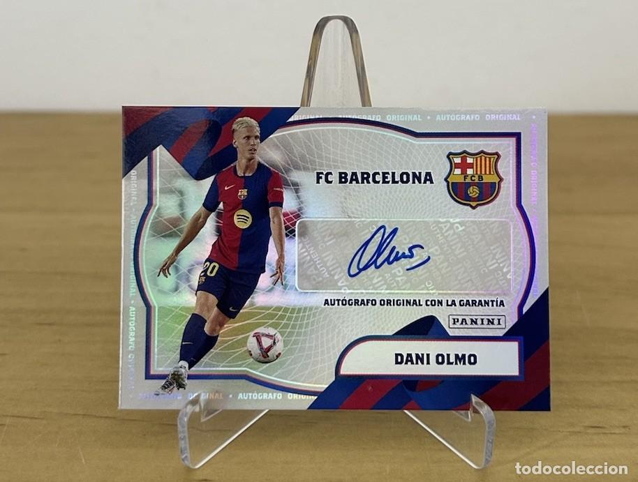 Cromos de f&uacute;tbol: Dani Olmo Aut&oacute;grafo Original &ndash; Panini Club FC Barcelona 2024-25
