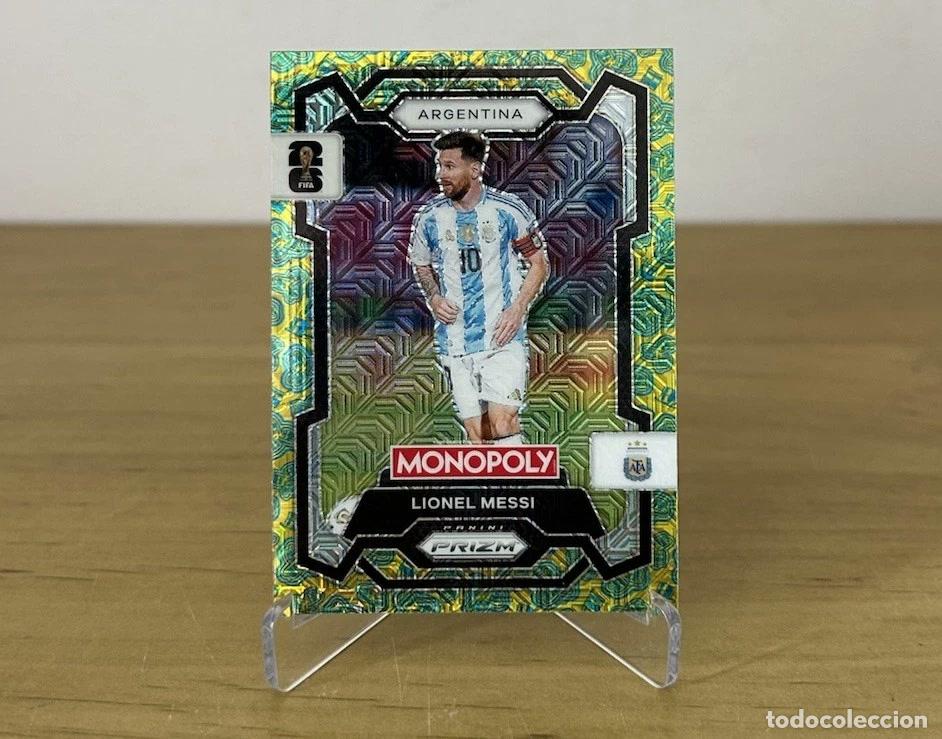 Cromos de f&uacute;tbol: Lionel Messi Mojo Hat Trick SSP &ndash; Panini Prizm Monopoly FIFA World Cup 2026