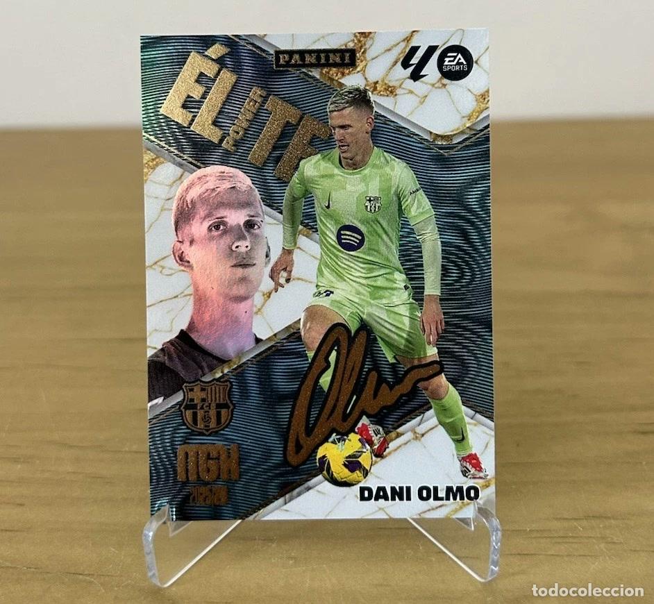 Cromos de f&uacute;tbol: Dani Olmo Elite Power P4 Firmada &ndash; Megacracks LaLiga 2025-26 FC Barcelona