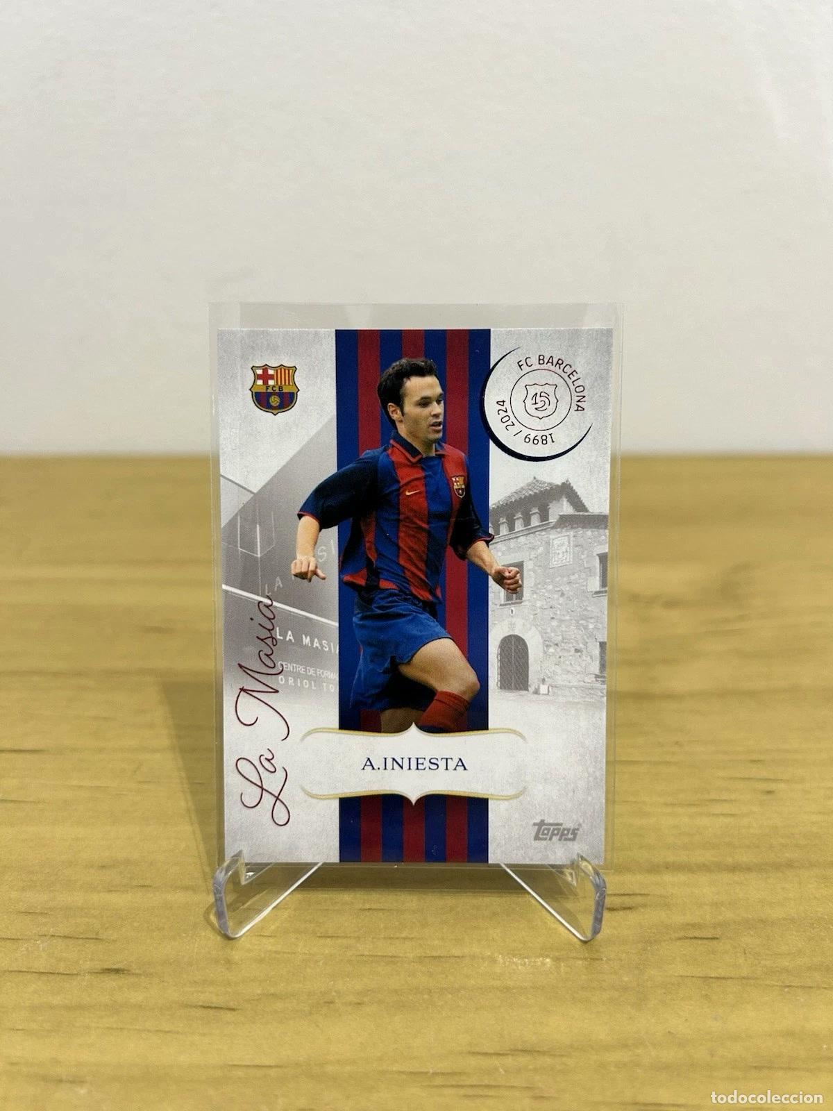 Cromos de f&uacute;tbol: Andr&eacute;s Iniesta La Mas&iacute;a n&ordm;LM-5 &ndash; Topps FC Barcelona 125 Aniversario