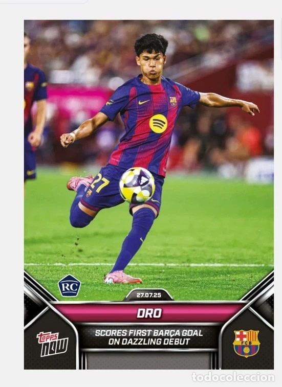 Cromos de f&uacute;tbol: Dro Fern&aacute;ndez Topps Now n&ordm;3 &ndash; Gol en su Debut con el FC Barcelona