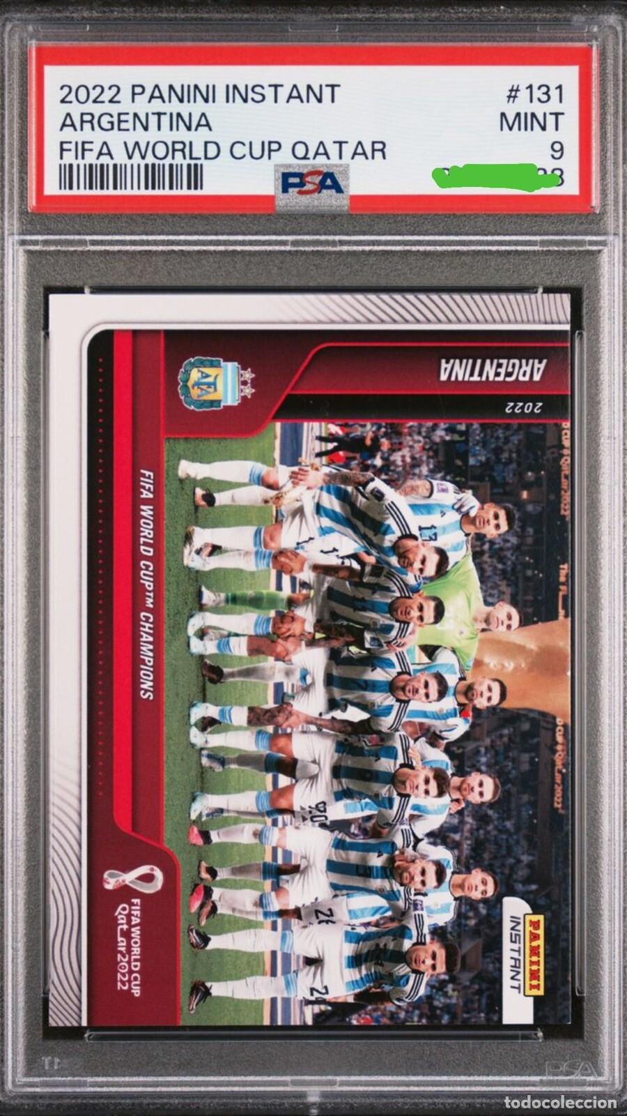 Cromos de f&uacute;tbol: Argentina n&ordm;131 PSA 9 MINT &ndash; Panini Instant FIFA World Cup Qatar 2022