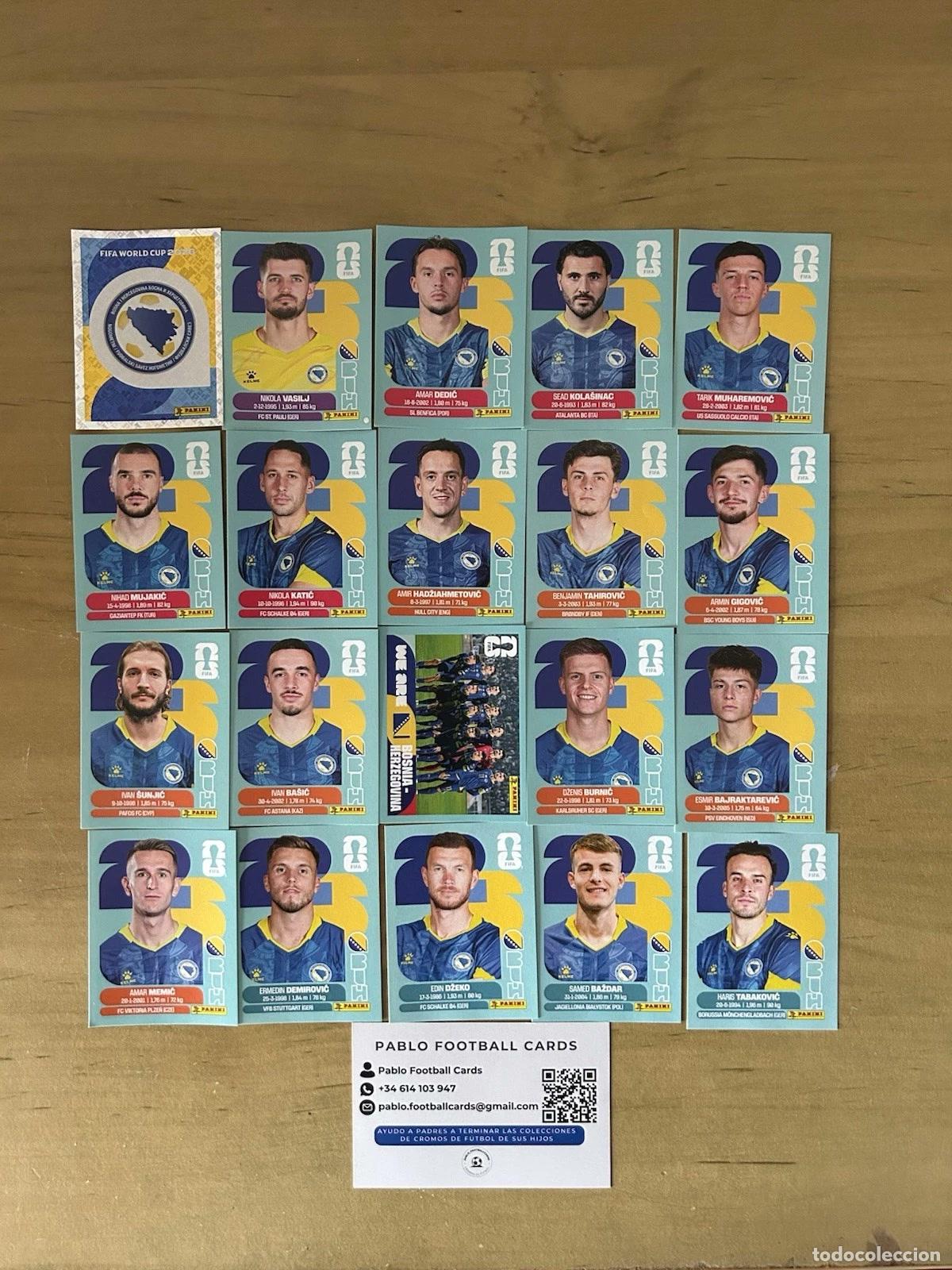 Cromos de f&uacute;tbol: Selecci&oacute;n Bosnia Completa &ndash; 20 Stickers Panini FIFA World Cup 2026