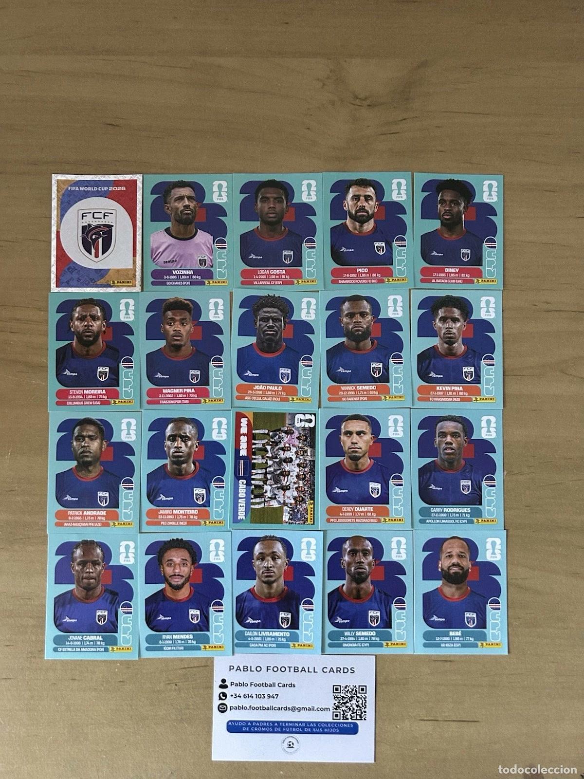 Cartes &agrave; collectionner de Football: Selecci&oacute;n Cabo Verde Completa &ndash; 20 Stickers Panini FIFA World Cup 2026