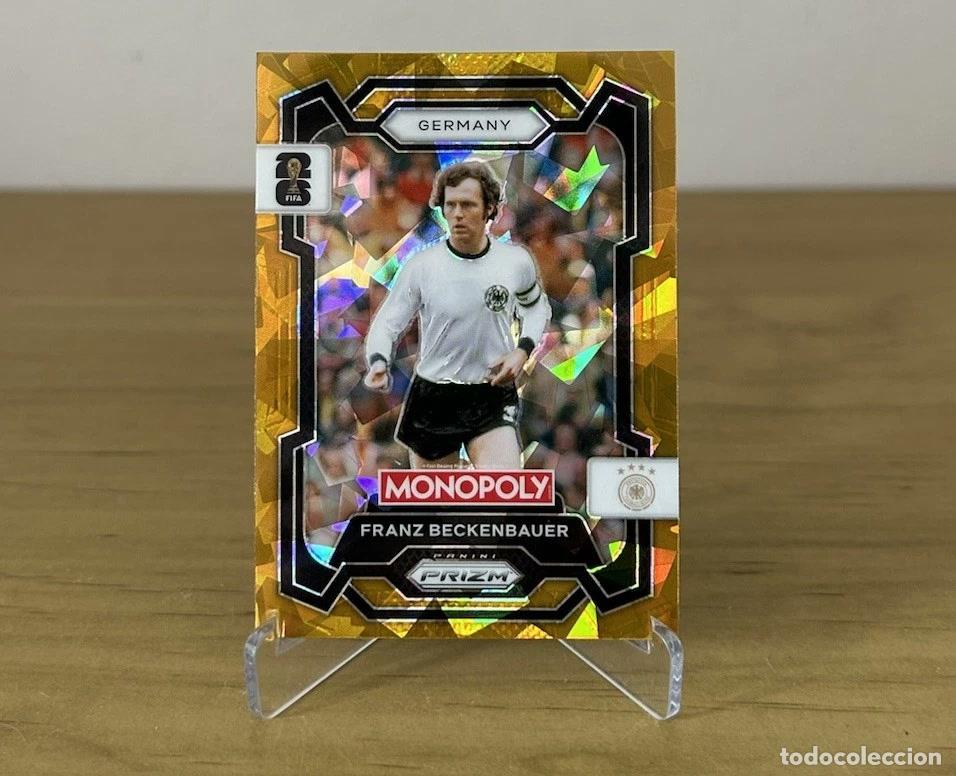 Cartes &agrave; collectionner de Football: Franz Beckenbauer Gold Cracked Ice &ndash; Panini Prizm Monopoly FIFA World Cup 2026