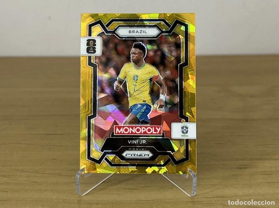 Cartes &agrave; collectionner de Football: Vinicius Jr Gold Cracked Ice &ndash; Panini Prizm Monopoly FIFA World Cup 2026