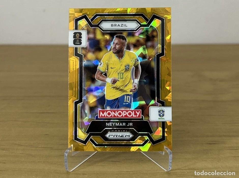 Cromos de f&uacute;tbol: Neymar Jr Gold Cracked Ice &ndash; Panini Prizm Monopoly FIFA World Cup 2026