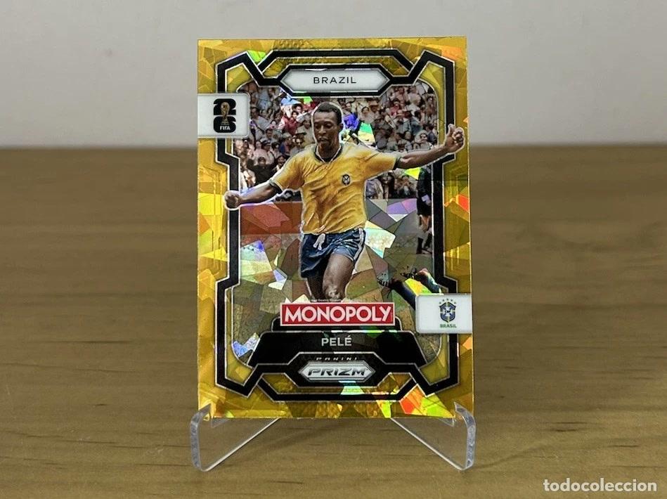 Cromos de f&uacute;tbol: Pel&eacute; Gold Cracked Ice &ndash; Panini Prizm Monopoly FIFA World Cup 2026