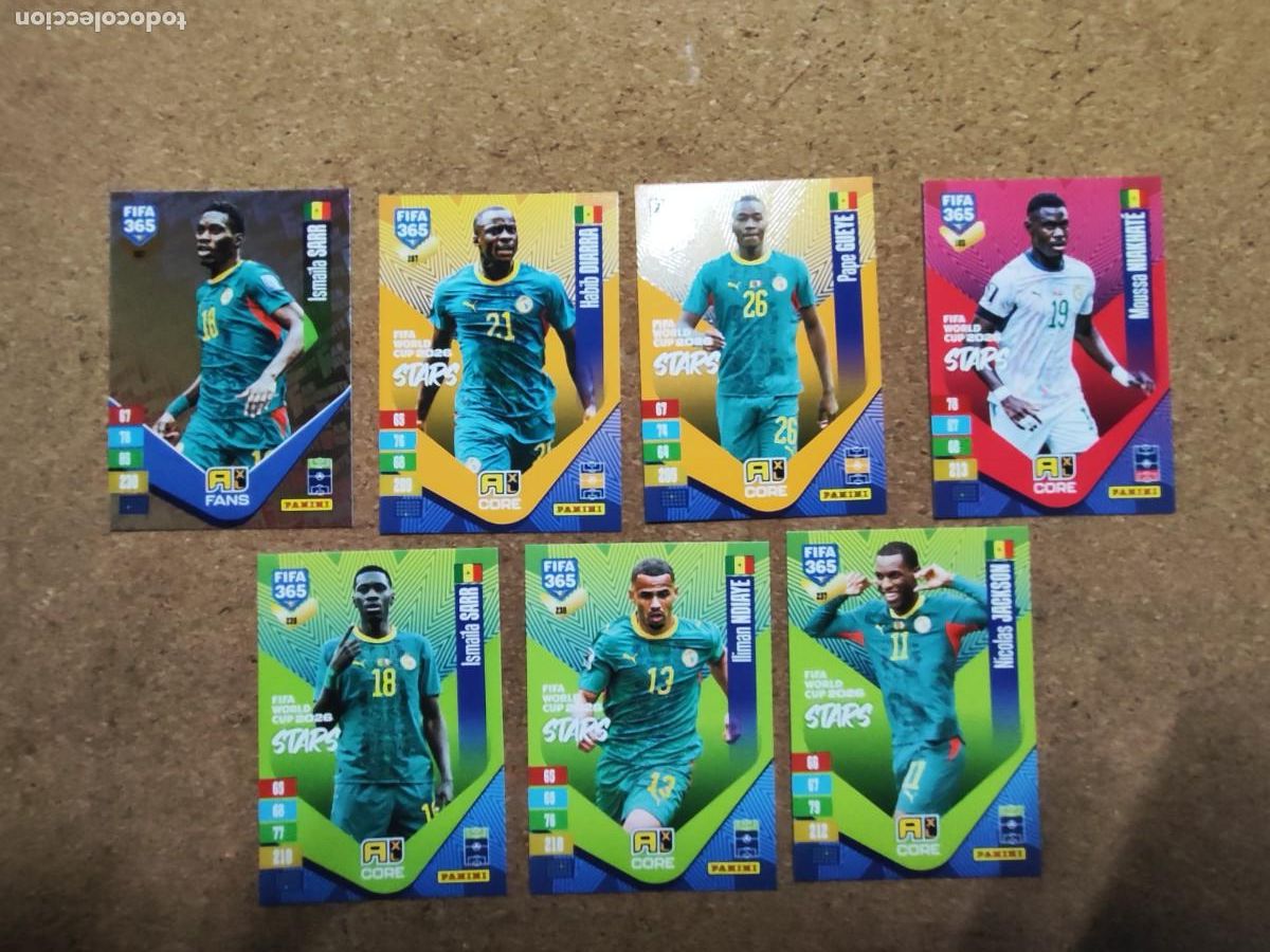 Football Stickers: ADRENALYN XL FIFA 365 2027 LOTE DE 7 CARTAS DEL SENEGAL CON ESPECIAL , # PANINI