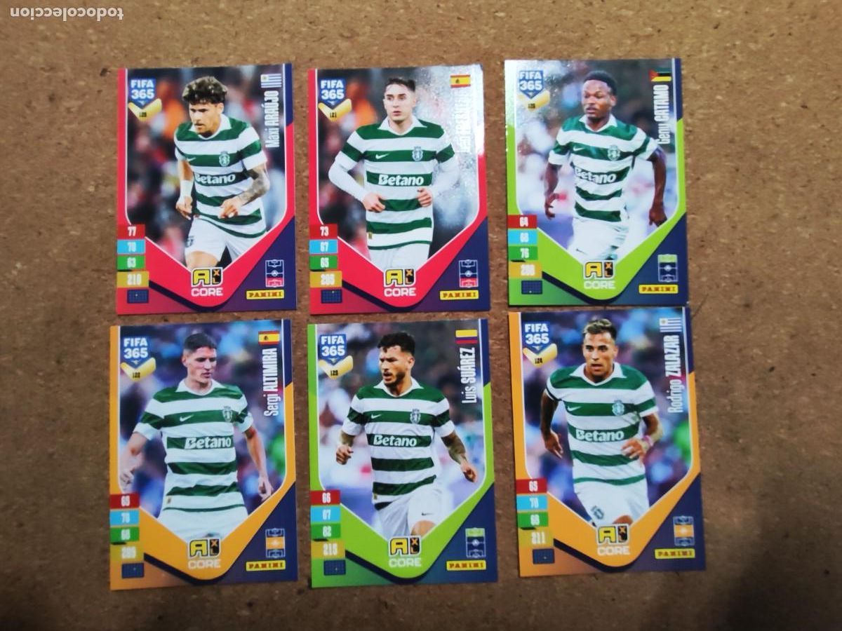 Cromos de f&uacute;tbol: ADRENALYN XL FIFA 365 2027 LOTE DE 6 CARTAS DEL SPORTING DE PORTUGAL , # PANINI