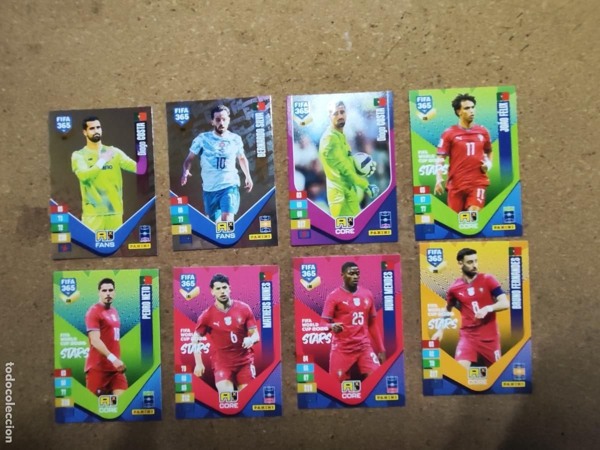 Cromos de f&uacute;tbol: ADRENALYN XL FIFA 365 2027 LOTE DE 8 CARTAS DE PORTUGAL CON ESPECIALES , # PANINI