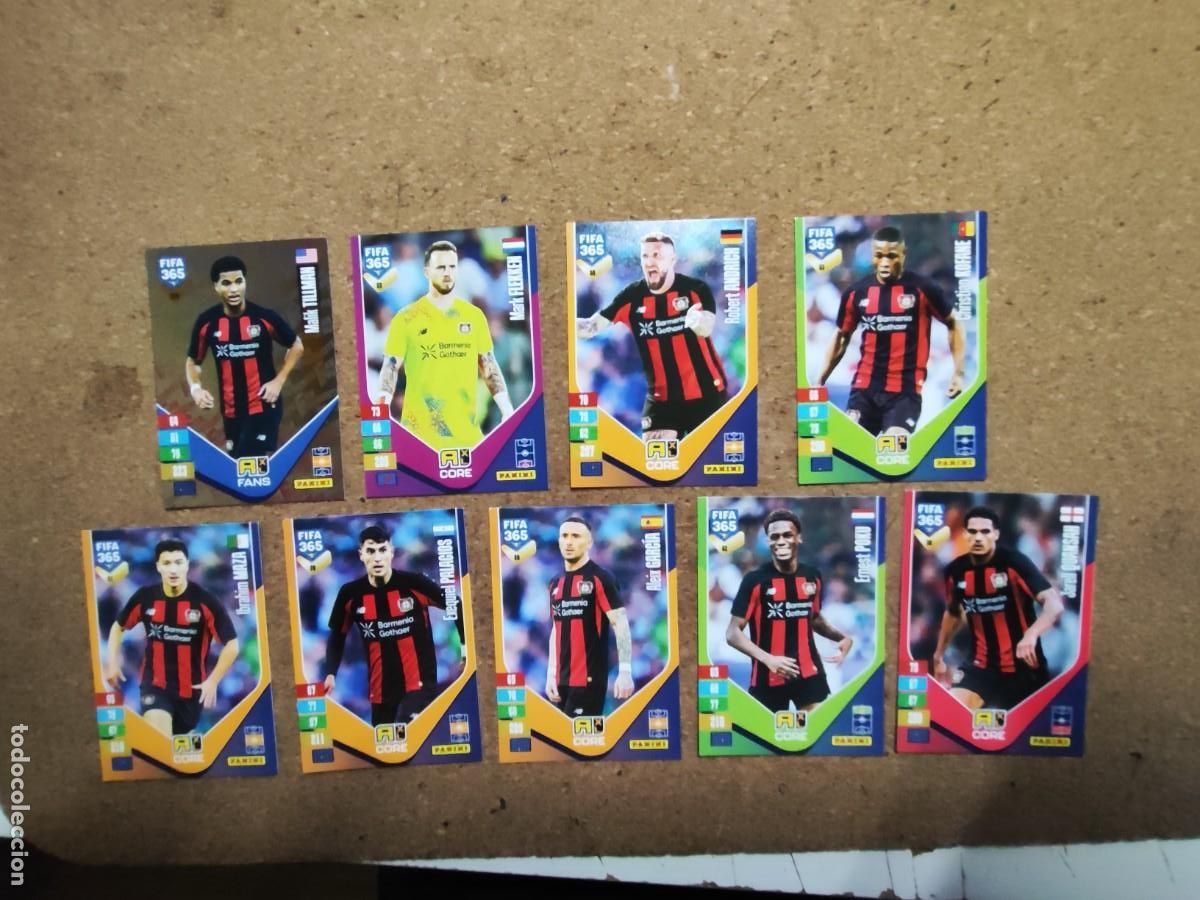 Cromos de f&uacute;tbol: ADRENALYN XL FIFA 365 2027 LOTE DE 9 CARTAS DEL BAYER O4 KEVERKUSEN CON ESPECIALE , # PANINI