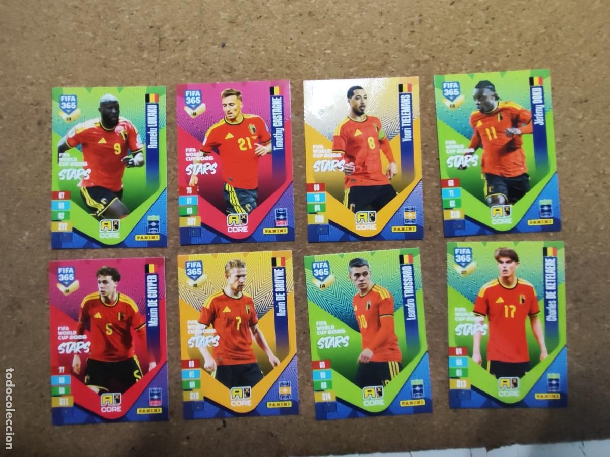 Cromos de f&uacute;tbol: ADRENALYN XL FIFA 365 2027 LOTE DE 8 CARTAS DE BELGICA # PANINI