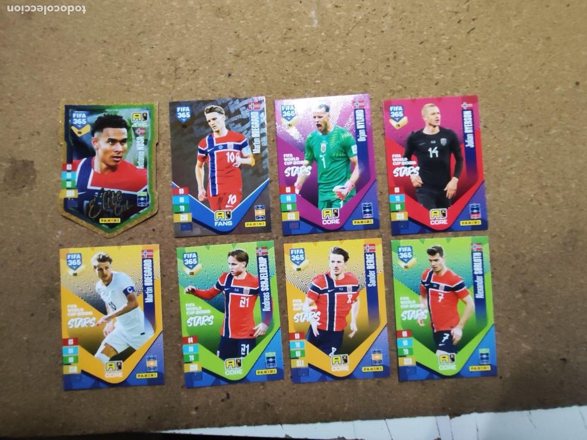 Cromos de f&uacute;tbol: ADRENALYN XL FIFA 365 2027 LOTE DE 8 CARTAS DE NORUEGA CON ESPECIALES # PANINI