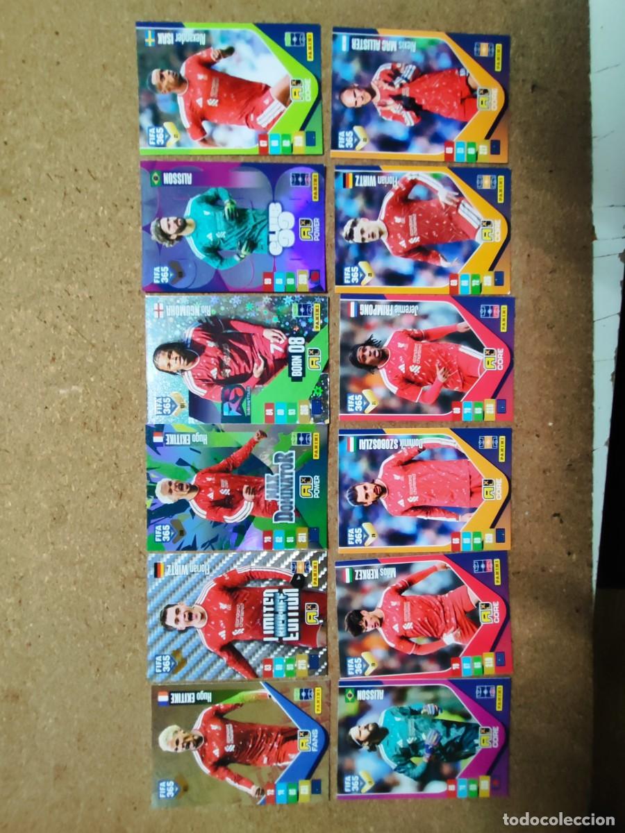 Cromos de f&uacute;tbol: ADRENALYN XL FIFA 365 2027 LOTE DE 12 CARTAS DEL LIVERPOOL CON ESPECIALES # PANINI