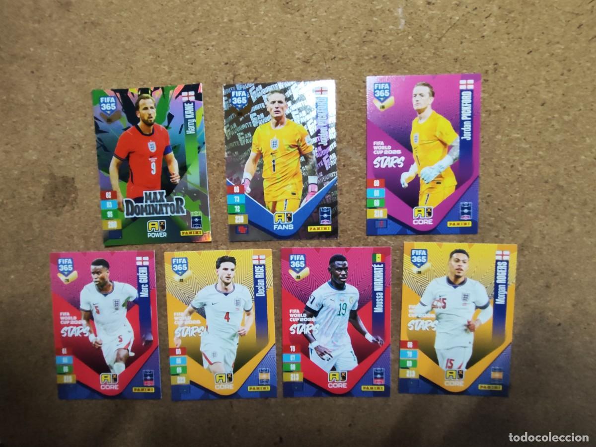 Cromos de f&uacute;tbol: ADRENALYN XL FIFA 365 2027 LOTE DE 7 CARTAS DE INGLATERRA CON ESPECIALES # PANINI