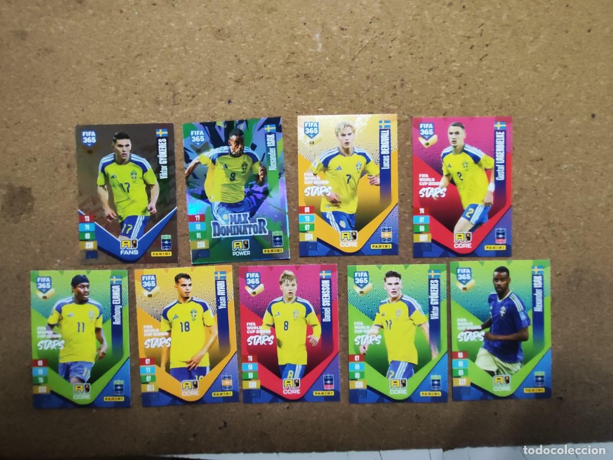 Cromos de f&uacute;tbol: ADRENALYN XL FIFA 365 2027 LOTE DE 9 CARTAS DE SUECIA CON ESPECIALES # PANINI