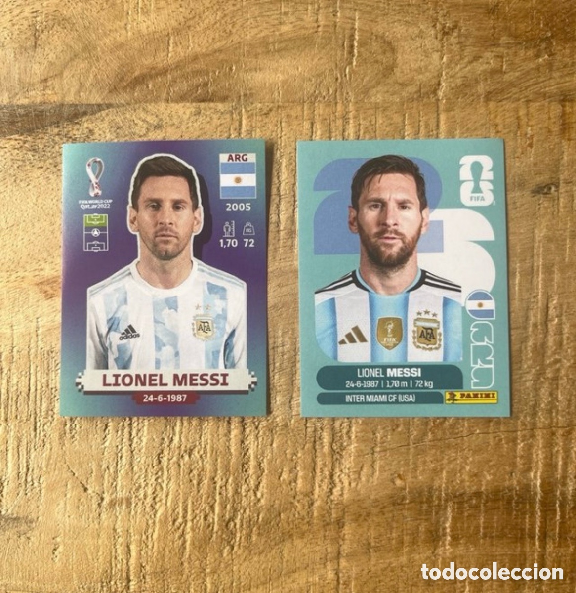 Cartes &agrave; collectionner de Football: LOTE CROMOS LIONEL MESSI - MUNDIAL 2022 ARG 20 Y 2026 ARG 17 PANINI - WORLD CUP FIFA -