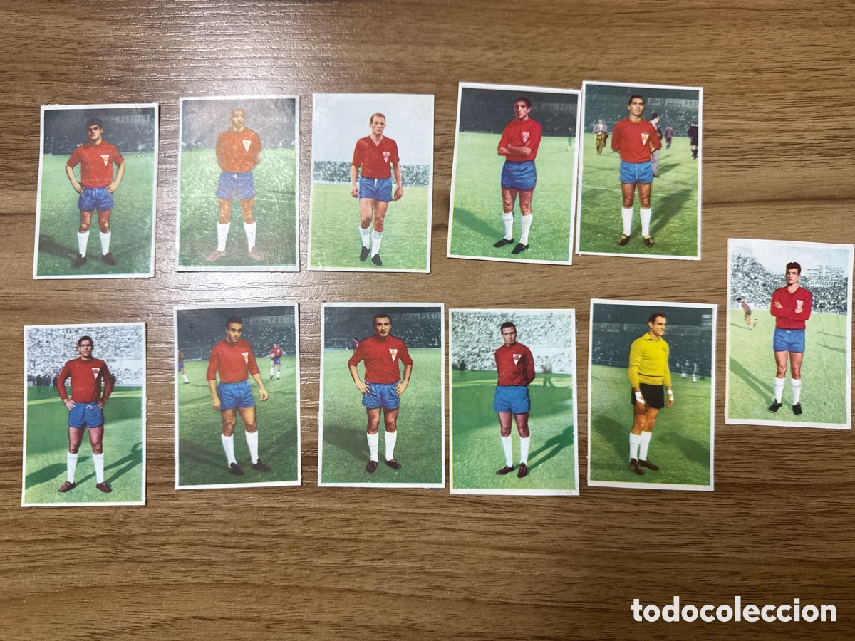 Cromos de f&uacute;tbol: 1961 RCD MALLORCA LOTE DE 11 CROMOS DESPEGADOS BARCICRON
