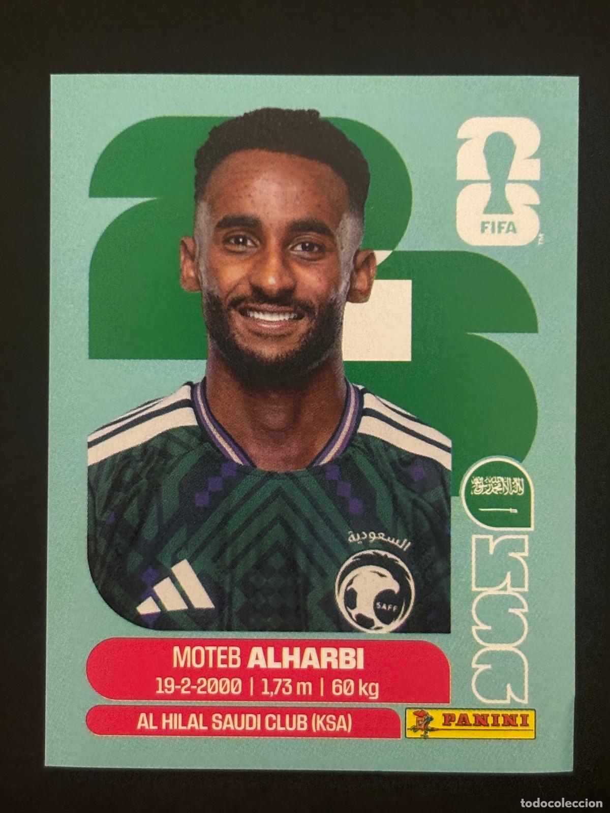 Cromos de f&uacute;tbol: KSA7 MOTEB ALHARBI ARABIA SAUDI CROMO PANINI FIFA WORLD CUP MUNDIAL 2026