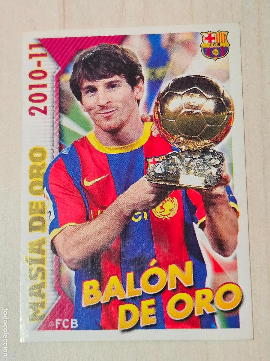Cromos de f&uacute;tbol: CROMO N&ordm; 4 BALON DE ORO - COLECCION OFICIAL BARCELONA LIGA 2010 2011 - 10 11 SIN PEGAR