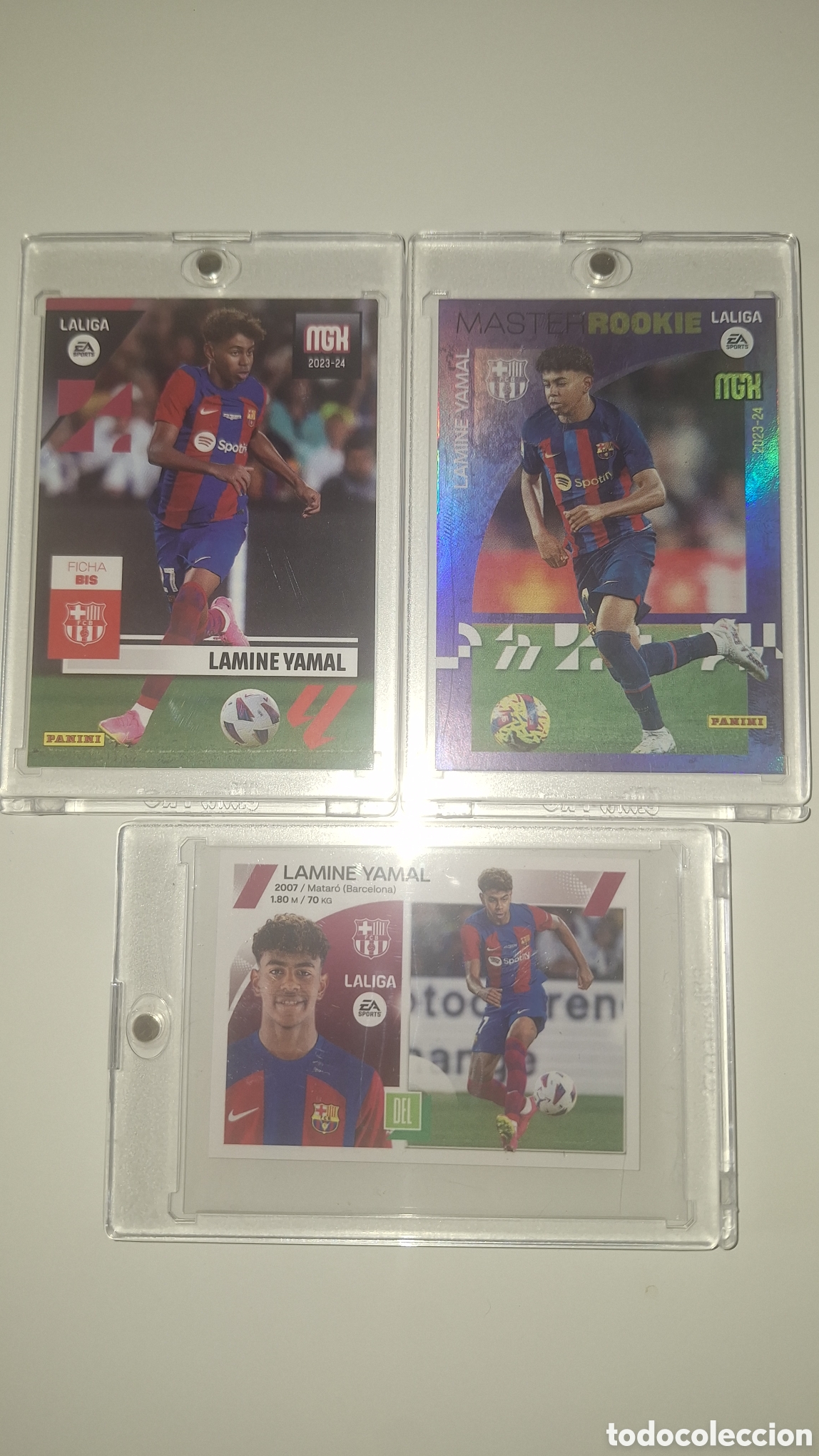 Cromos de f&uacute;tbol: LOTE 3 CROMOS ROOKIE LAMINE YAMAL 2023-24
